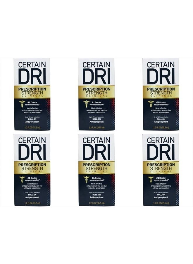 CERTAIN DRI Prescription Strength Clinical Antiperspirant Roll-On 1.20 oz (Pack of 6) - pzsku/Z02A5AB659E10F7B0CDF6Z/45/_/1687427267/be95f471-1921-4ad1-b86b-73d5a2da4563