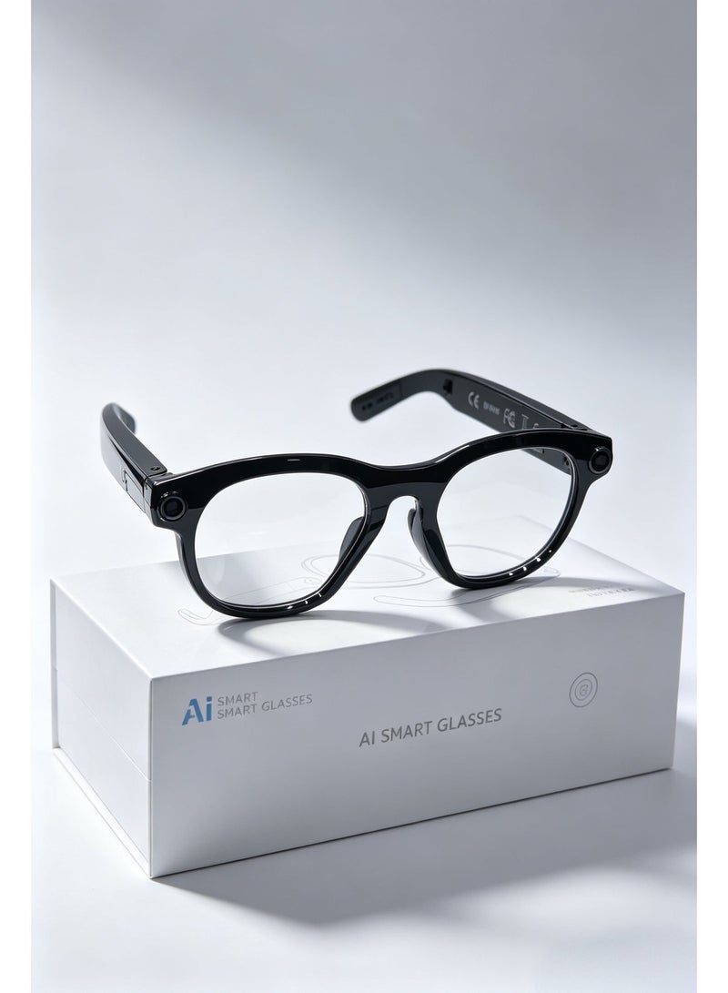 AI Translation Smart Glasses, Bluetooth Call Real Time Language ranslation Smart Glasses, Bluetooth Call Real Time Language Translation Smart Glasses, Bluetooth Call Real Time Language ranslator Glasses, UV Protection Eyeglasses Touch Control Open Ear Audio Glasses for Travel Businessn - Image 2