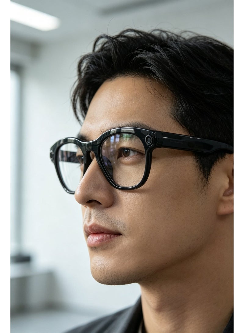 AI Translation Smart Glasses, Bluetooth Call Real Time Language ranslation Smart Glasses, Bluetooth Call Real Time Language Translation Smart Glasses, Bluetooth Call Real Time Language ranslator Glasses, UV Protection Eyeglasses Touch Control Open Ear Audio Glasses for Travel Businessn - Image 5