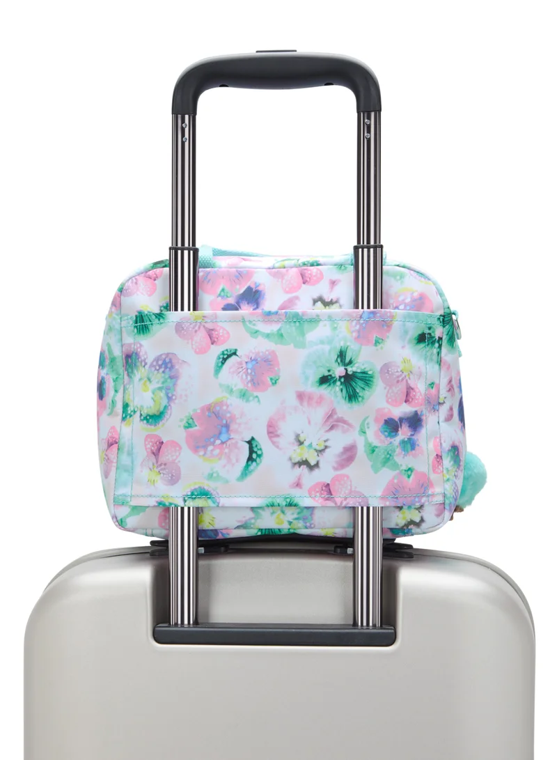 كيبلينغ Miyo Large lunchbox (with trolley sleeve) Aqua Blossom-I29897EC