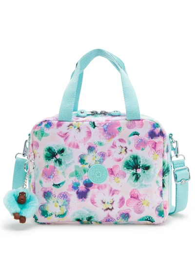 كيبلينغ Miyo Large lunchbox (with trolley sleeve) Aqua Blossom-I29897EC