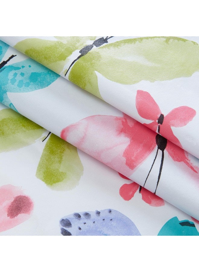 Newbridge Butterflies are Free Vinyl Flannel Backed Tablecloth, 60 x 102 Rectangle, Pastel Butterfly Vinyl Tablecloth with Flannel Backing for Picnic Party and Dining - Image 4