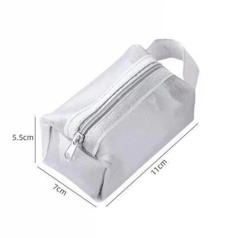 Mesh Organizer Pouch Mini Zipper Bag Cosmetic Purse Large Capacity Coin Key Wallet Portable Card Holder Lipstick Case - Image 3