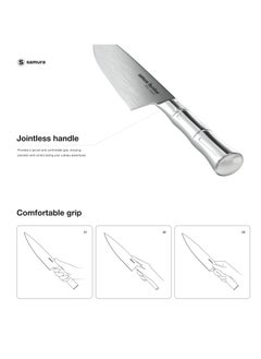 Samura Samura Kitchen Knives Set of 4 | Paring Knife, Utility Knife, Slicing Knife, Chef's Knife | AUS-8 Steel Manganese Blade | Polypropylene Handle | Lightweight | Professional Grade | Precision Cutting  - Image 3