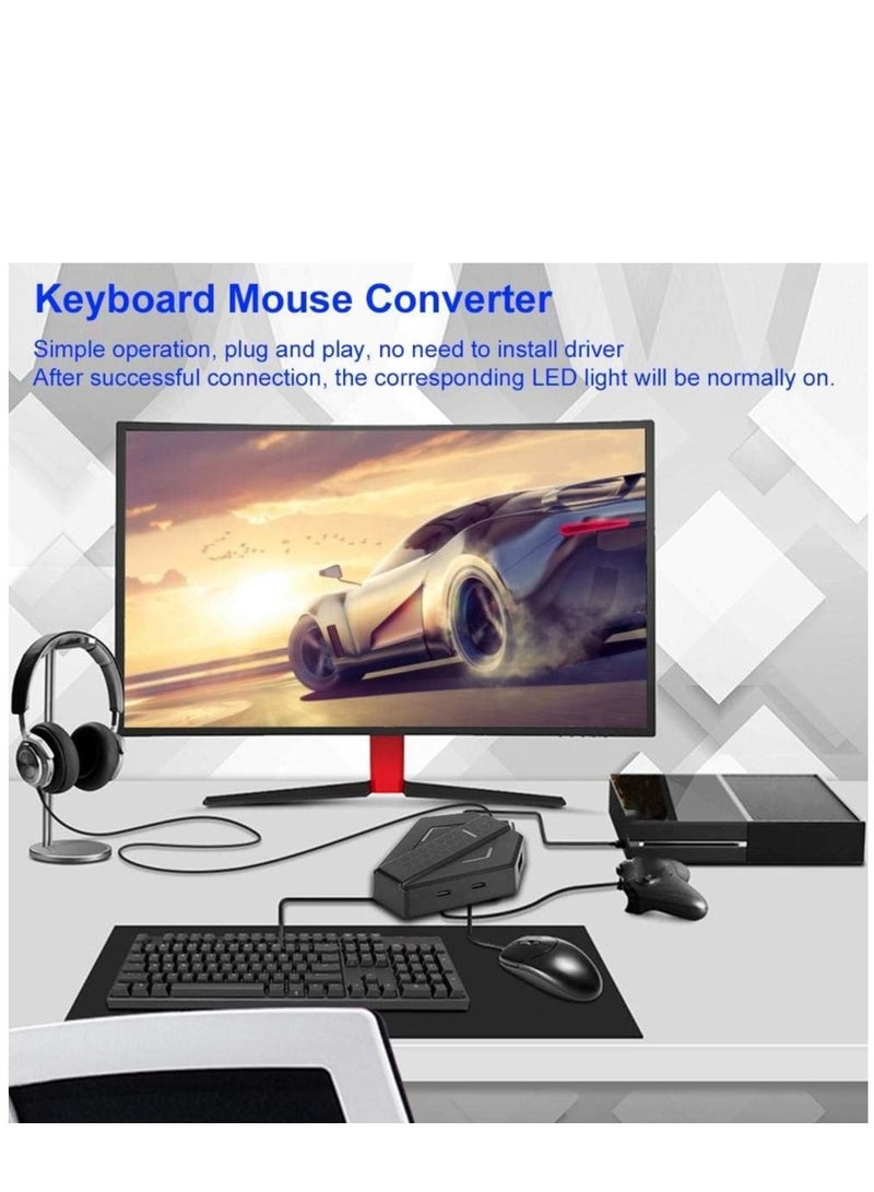 Y&D USB Keyboard and Mouse Adapter Converter for X-360/X-1/for PS3/for PS4/for N-Switch Game Console Gamepad(Black)  - Image 2