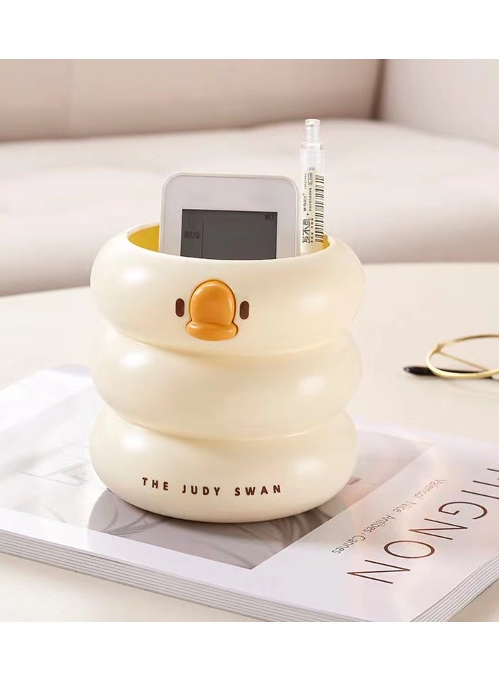 Generic Cream Color Pencil Holder, Table Storage, For Children, Students, and Also Can Used in Office, Tidy Your Desk  - Image 1