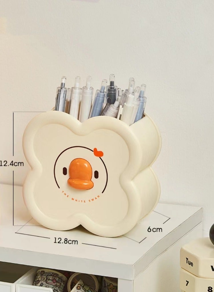 Generic Cream Color Pencil Holder, Table Storage, For Children, Students, and Also Can Used in Office, Tidy Your Desk  - Image 2