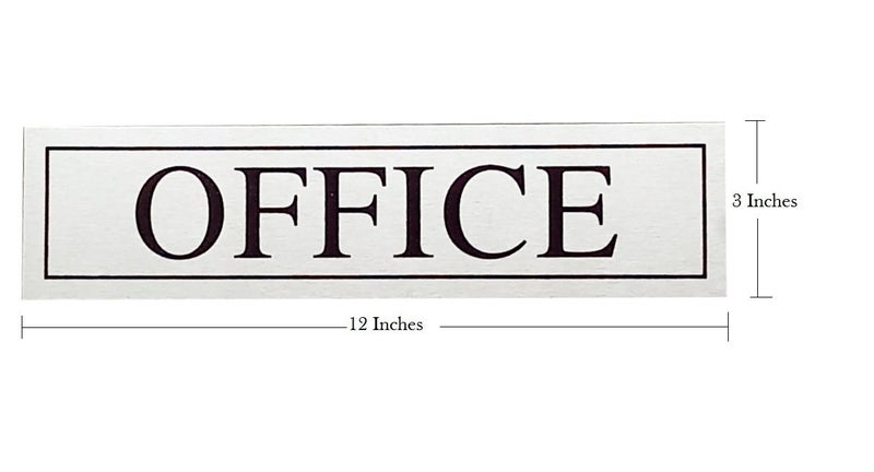THW® Stainless Steel Self Adhesive OFFICE Signage Board (3"x12") - Image 2
