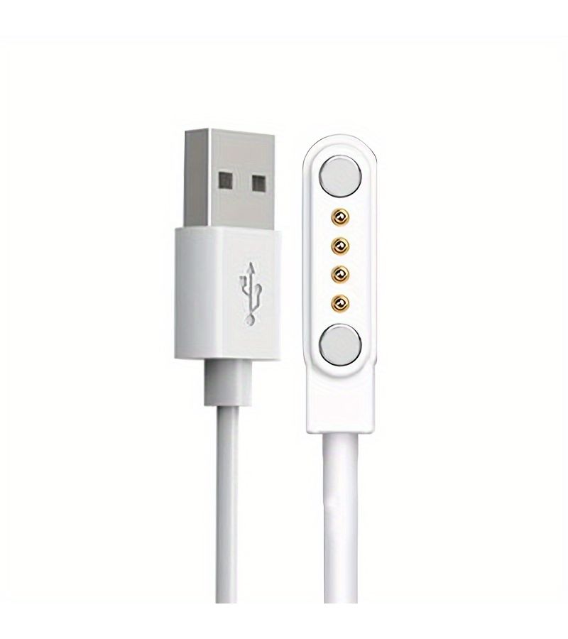 4 Pin USB Data Charging Cable Magnetic Charger Smart Watch Black - Image 3