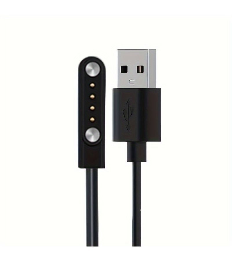 4 Pin USB Data Charging Cable Magnetic Charger Smart Watch Black - Image 4