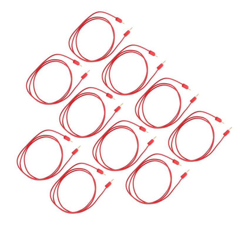 10Set Banana Plug Test Lead Brass PVC Electrical Test Wire Cable for Multimeter 2mm Red - Image 5