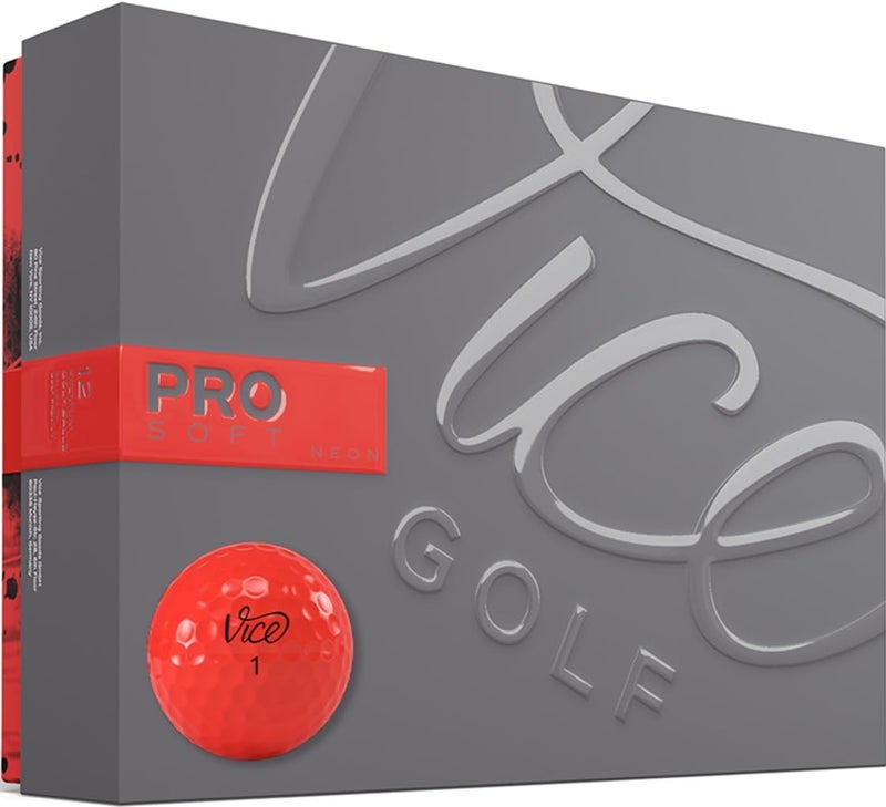 Vice Golf Pro Soft Golf Balls, Red - Image 1