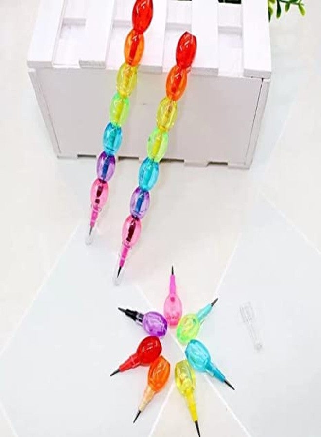 BREEPREE Plastic Fancy Pearl Pencil For Kids Set Of 4(Multicoloured) Moti Pencil (Multicoloured) - Image 3