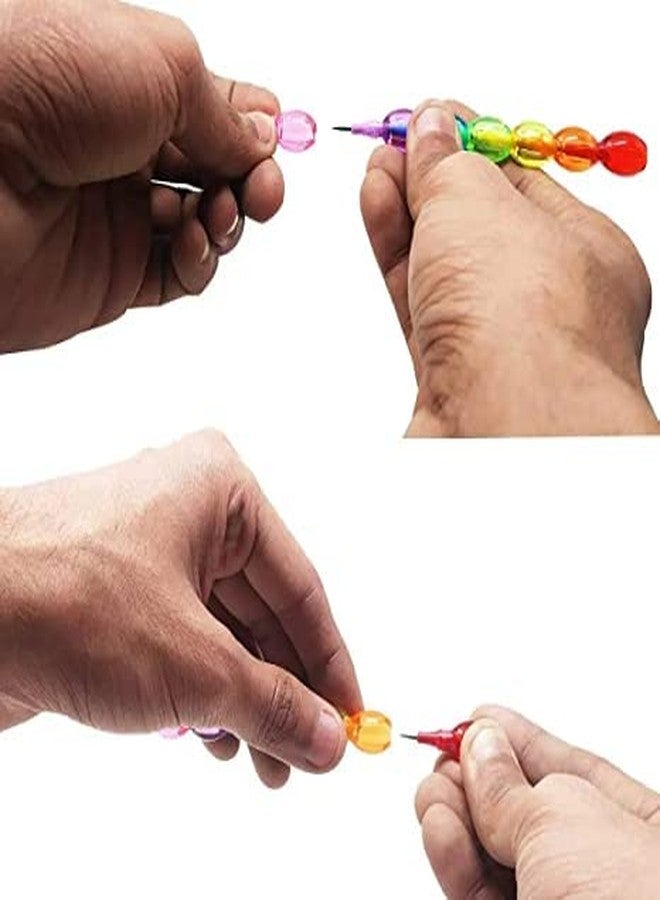 BREEPREE Plastic Fancy Pearl Pencil For Kids Set Of 4(Multicoloured) Moti Pencil (Multicoloured) - Image 4