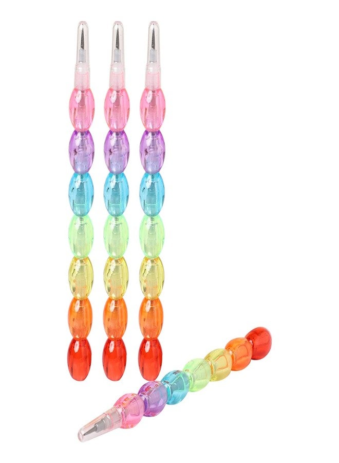 BREEPREE Plastic Fancy Pearl Pencil For Kids Set Of 4(Multicoloured) Moti Pencil (Multicoloured) - Image 2