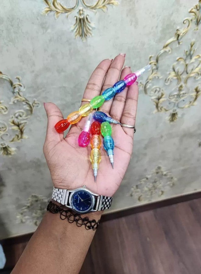 BREEPREE Plastic Fancy Pearl Pencil For Kids Set Of 4(Multicoloured) Moti Pencil (Multicoloured) - Image 5