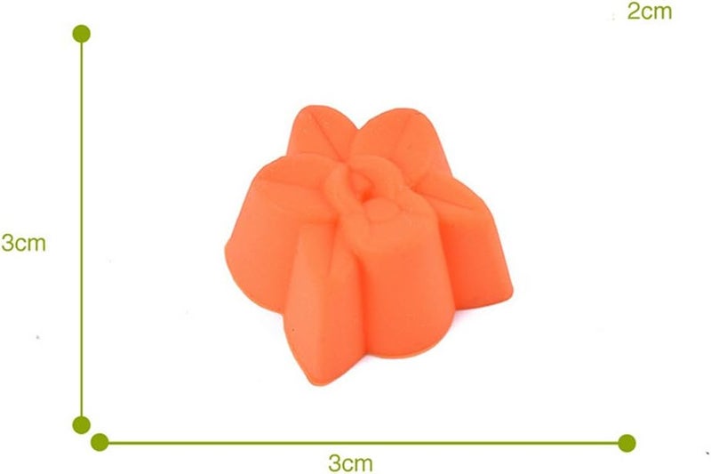 comfrt 10 Pack 1.2inch Reusable Silicone Orchid Muffin Cookie Cup Cake Egg Tart Cup Baking Mold Chocolate Jelly Soap Maker Mold - Image 4