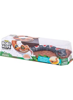 ROBO ALIVE Robo Alive Slithering Snake Series 2 Grey by ZURU Battery-Powered Robotic Light Up Reptile Toy That Moves  - Image 1
