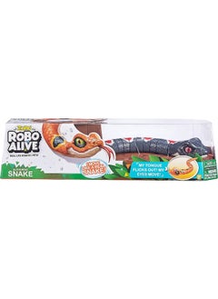 ROBO ALIVE Robo Alive Slithering Snake Series 2 Grey by ZURU Battery-Powered Robotic Light Up Reptile Toy That Moves  - Image 3