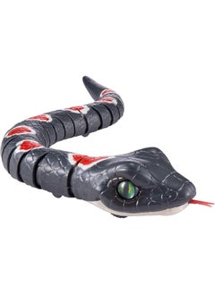 ROBO ALIVE Robo Alive Slithering Snake Series 2 Grey by ZURU Battery-Powered Robotic Light Up Reptile Toy That Moves  - Image 4