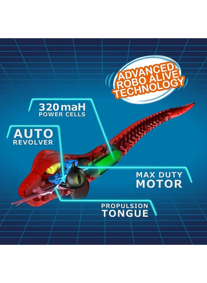 ROBO ALIVE - Robo Alive Slithering Snake Series 2 Grey by ZURU Battery-Powered Robotic Light Up Reptile Toy That Moves - Image 1