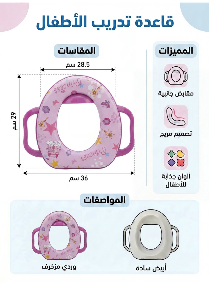 Premium Potty Training Seat for Toddlers with Handles & Splash Guard - Secure Baby Toilet Trainer Ring - Image 2