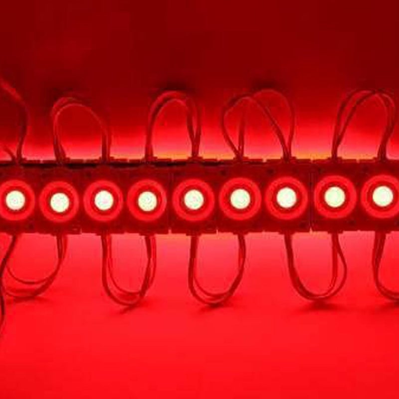 Ramanta LED Module 12V Red DC 12 Volt 2.4 Watt Coin Shape Led Module Lights Lamp Bulb Multipurpose Use for Home, Temple, Bike, Car Diy Projects, Hobby Kit, Prong & Tree Decoration (20 PCs, Red) - Image 4