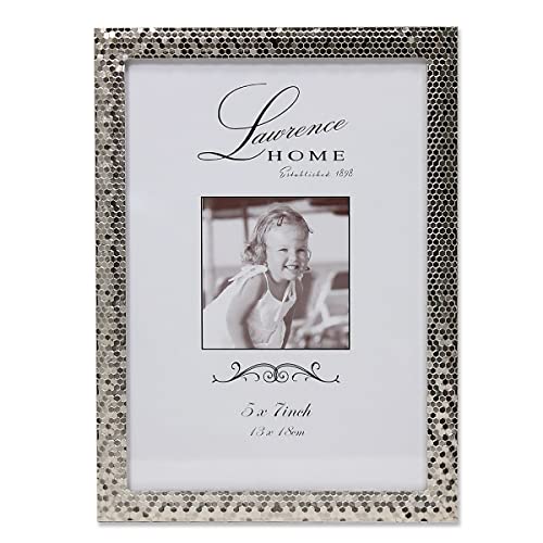 Lawrence Frames 710857 Shimmer Silver Metal 7.52 x 5.55-Inch Picture Frame - Image 1