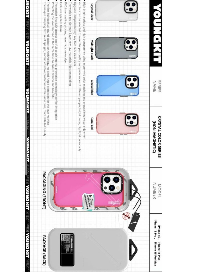 YOUNG KIT Young Kit Crystal Protective Magsafe Apple iPhone 15 Pro max Case - Blue Color  - Image 4