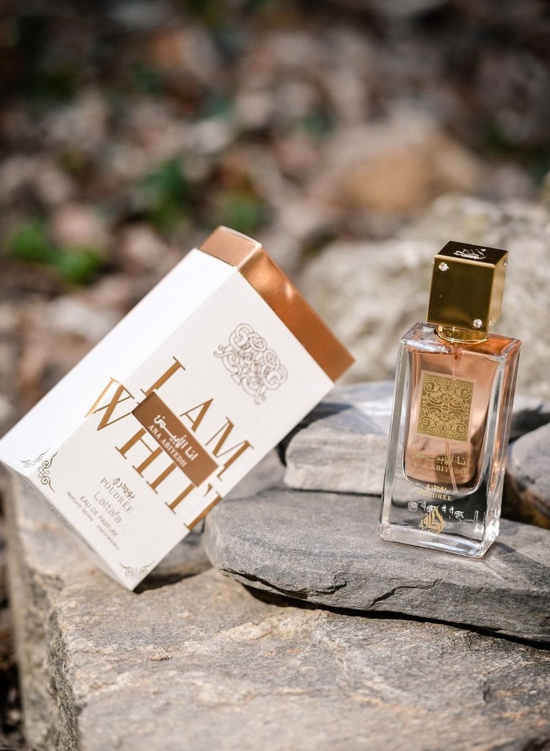 Lattafa أنا أبيض عطر بودري EDP بخاخ طبيعي 60 مل - Image 3