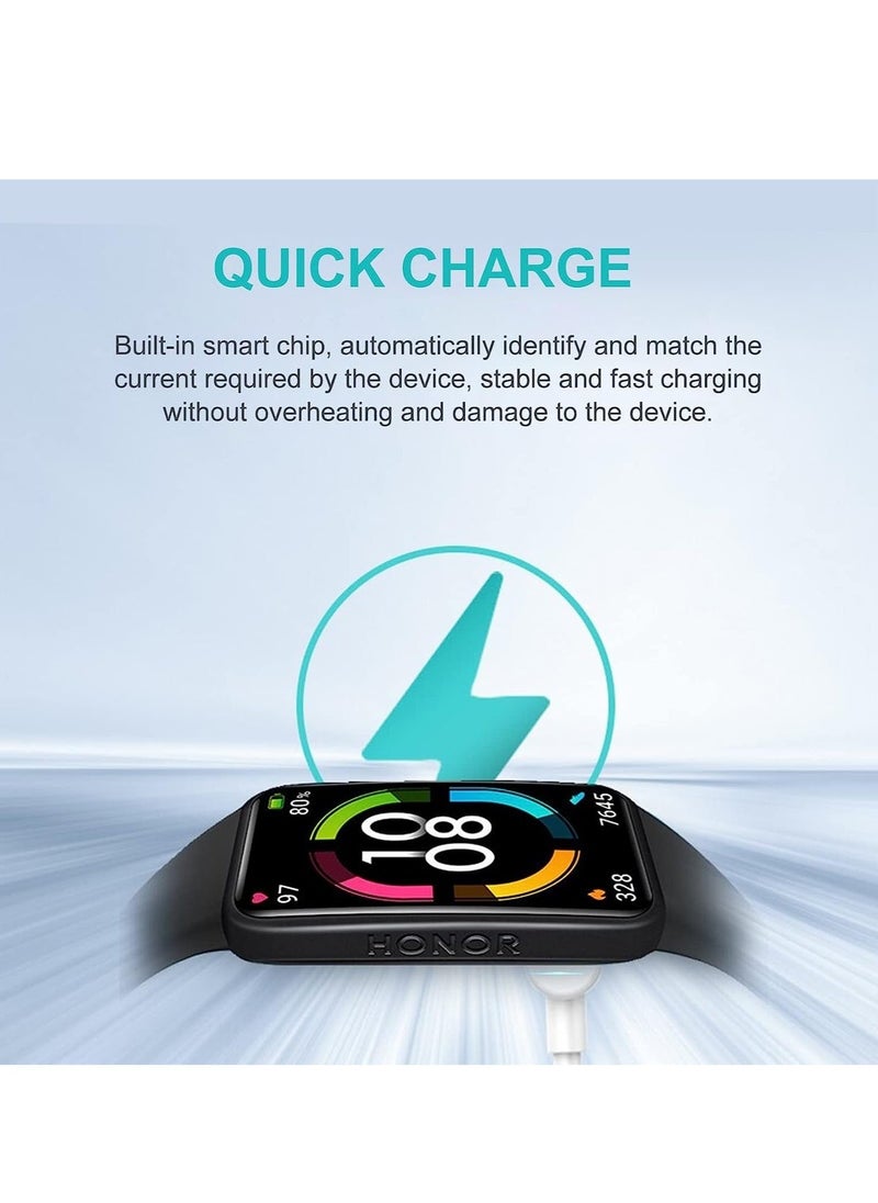 ELTRAZONE Charger Compatible with Huawei Watch Fit, USB Charging Cable Cord Base Dock Charger Adapter Stand For Huawei Band 6/7/8 smartwatch (Black) - Image 3