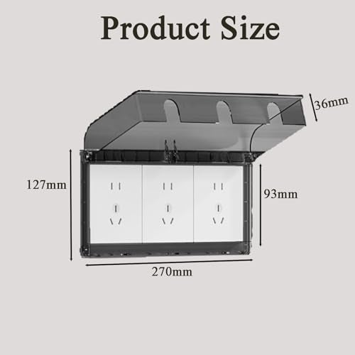 KalamkariX Waterproof Switch Board Cover, Ultra Thin Design for Home and Commercial Use, Ideal for Bathroom Kitchen and Outdoor Protection, Black Translucent - Image 2