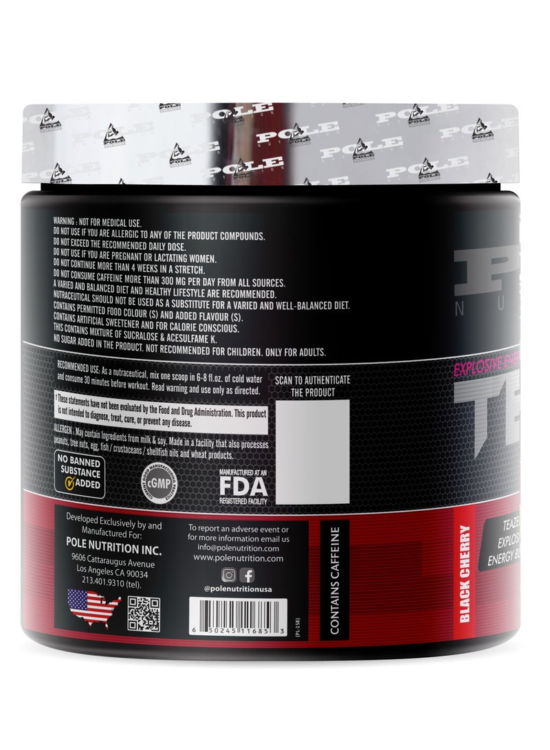 POLE NUTRITION Teazer Explosive Pre-Workout Watermelon Food Supplement (30 Servings) - Image 3