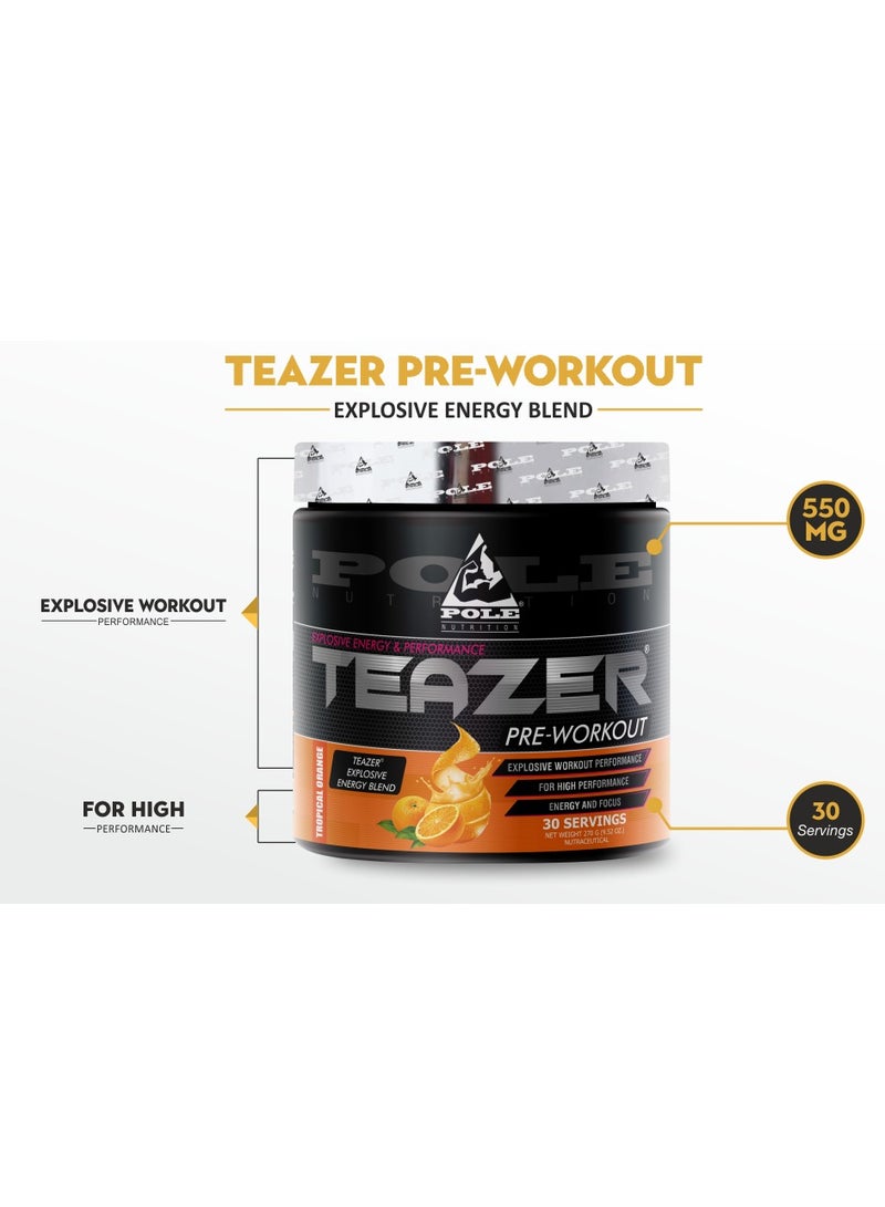 POLE NUTRITION Teazer Explosive Pre-Workout Watermelon Food Supplement (30 Servings) - Image 4