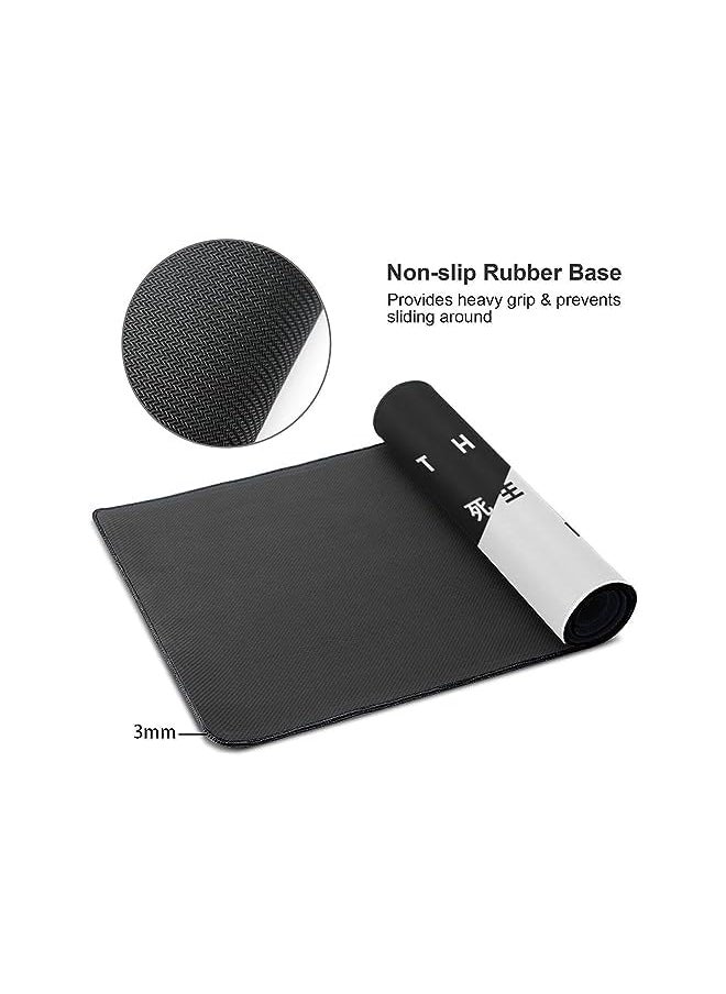 Bolivia's Gaming Mouse Pad, 80 x 30 x 0.3 Cm Extended Large Mouse Mat Desk Pad with Black White Cherry Blossom, Non Slip Rubber Mice Pads, Stitched Edges Mousepad for Gaming Laptop PC Desktop
