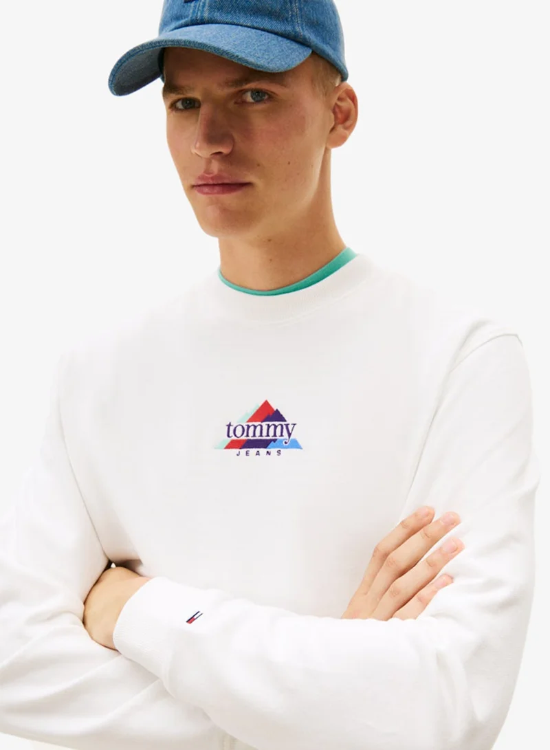 تومي جينز سويت شيرت برقبة دائرية من دي إن إيه بلاي عادي