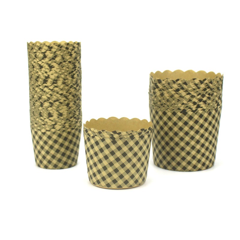 Large Check Cupcake Thickened High Temperature Mafen Cup Oil-Proof Cake Cuppaper Holds - Image 2