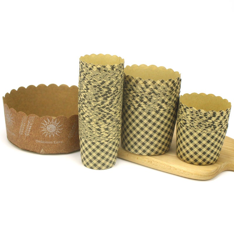 Large Check Cupcake Thickened High Temperature Mafen Cup Oil-Proof Cake Cuppaper Holds - Image 3