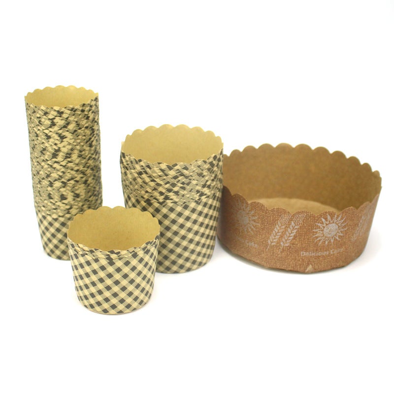 Large Check Cupcake Thickened High Temperature Mafen Cup Oil-Proof Cake Cuppaper Holds - Image 4