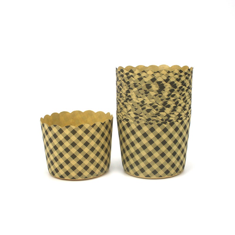 Large Check Cupcake Thickened High Temperature Mafen Cup Oil-Proof Cake Cuppaper Holds - Image 1