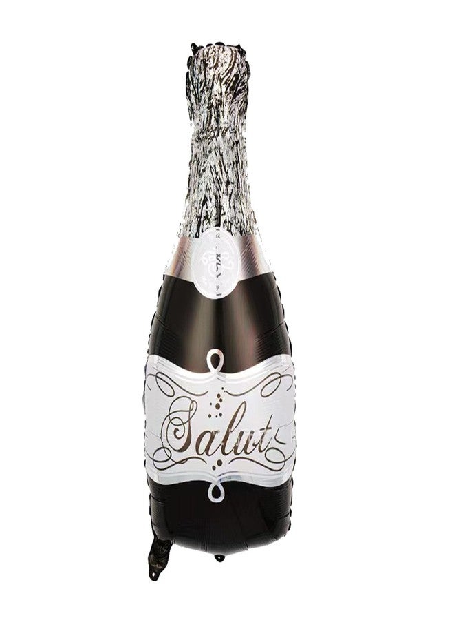 DYT 4PCS Black Champagne Bottle Mylar Balloons Salut Foil Aluminum Balloon Birthday Party Supplies Bab Shower Wedding Engagement Party Decorations - Image 3
