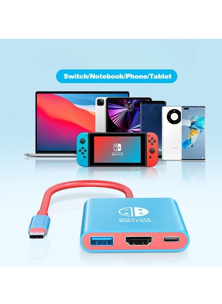 3 in 1 Nintendo Video Adapter for SWTCH/Notebook/Phone/Tablet, Typec to HDMI three in one hub expansion dock 4k video converter Nintendo Switch dock expansion dock Game console accessories  - Image 5