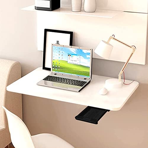 QARA Folding Wall Mounted Engineered Wood Study Table/Office Table Stand/Laptop Table Foldable/Work Table for Home Office (60 cm x 40cm) - 100% Made in India (Medium, Ivory), Engineered Wood - Image 2