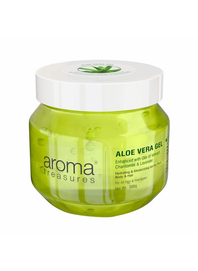 Aroma Treasures - Aloe Vera Gel For Face, Skin, Body & Hair | Paraben Free Aloevera Gel For Glowing Skin Suitable For Men & Women - 500 G - Image 1