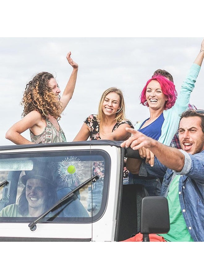 3D Prank Tricky Broken Glass Sticker Car Window Ball Hits Self Adhesive Funny Car Stickers (Tennis) - Image 4