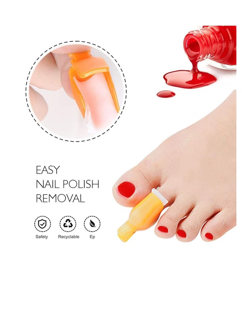 NIBEMINENT Gel Polish Remover Clips, Cleaner Cap Clip Reusable Toenail and Finger Tool, Best Nail Kit for Professional Salon Personal Home Use 20 Pieces (Orange) - Image 3