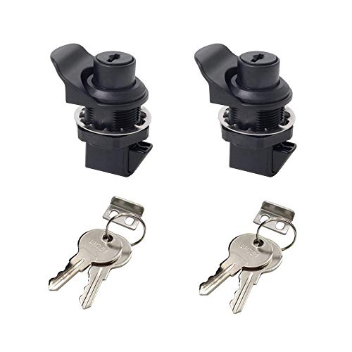 HOWDIA 2Pcs Push Button Lock Glove Box Latch Replacement, Glove Compartment Latch Golf Cart Lock Accessories for Truck Tool Box Marine Use, Press The Switch - Image 1