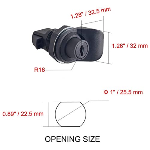 HOWDIA 2Pcs Push Button Lock Glove Box Latch Replacement, Glove Compartment Latch Golf Cart Lock Accessories for Truck Tool Box Marine Use, Press The Switch - Image 2