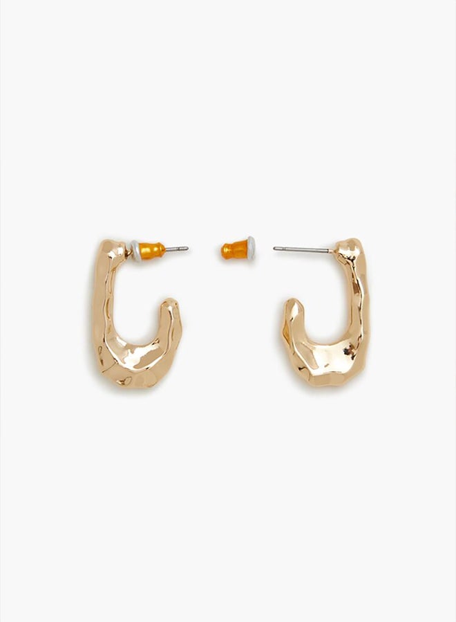 FOREVER 21 Hammered Geo Drop Earrings  - Image 2