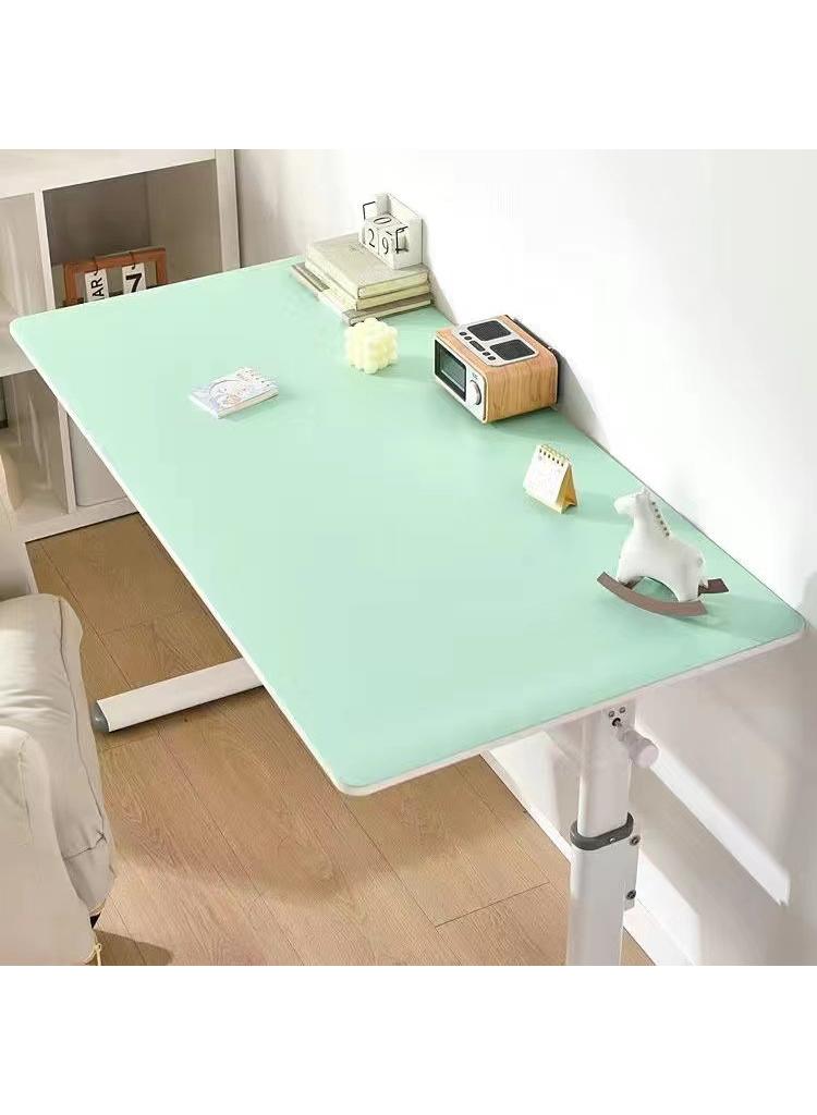 Leather double-sided writing pad, solid color student desk pad, double-sided leather oversized nail table pad, mouse pad, 120 * 60cm, green